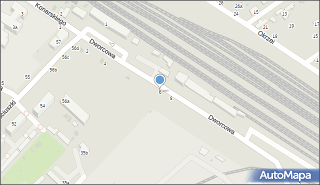 Łuków, Dworcowa, 6, mapa Łuków
