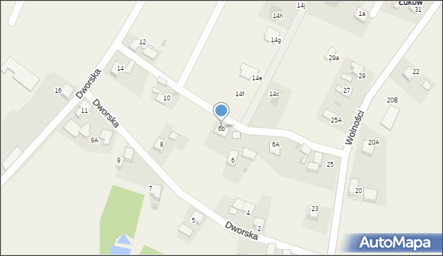 Łuków Śląski, Dworska, 6b, mapa Łuków Śląski