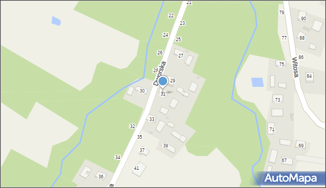 Luszowice, Dworska, 31, mapa Luszowice