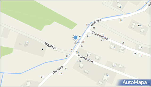 Luszowice, Dworska, 88, mapa Luszowice