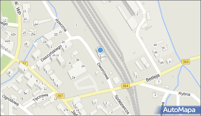 Lwówek Śląski, Dworcowa, 2, mapa Lwówek Śląski