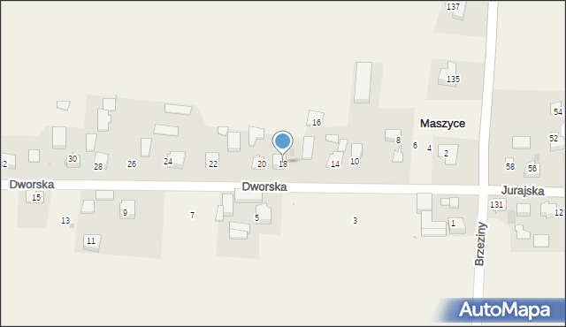 Maszyce, Dworska, 18, mapa Maszyce