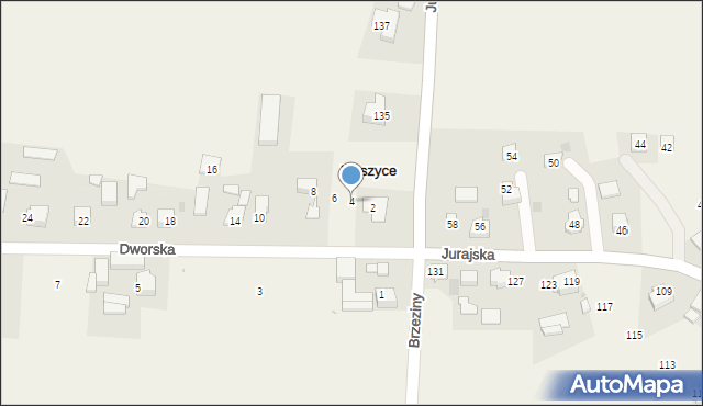 Maszyce, Dworska, 4, mapa Maszyce