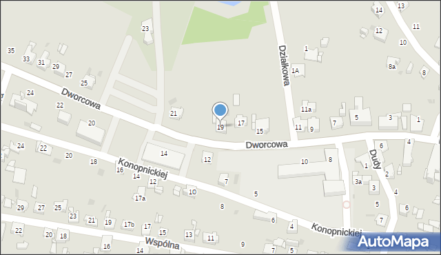 Miasteczko Śląskie, Dworcowa, 19, mapa Miasteczko Śląskie