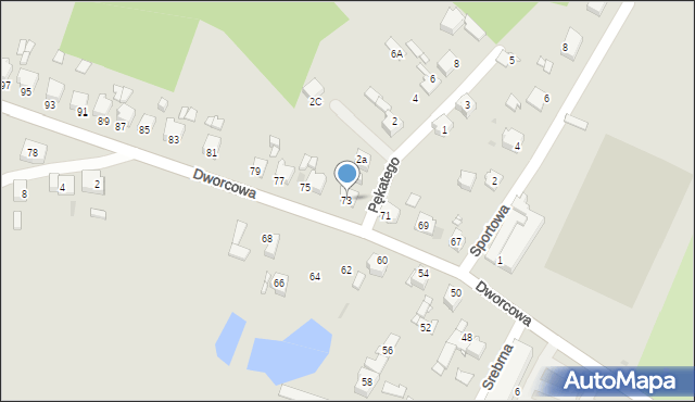 Miasteczko Śląskie, Dworcowa, 73, mapa Miasteczko Śląskie
