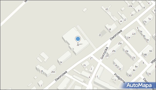 Międzychód, Dworcowa, 22, mapa Międzychód