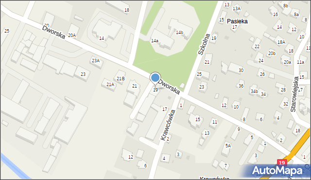 Miejsce Piastowe, Dworska, 19, mapa Miejsce Piastowe