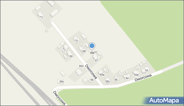 Mieszków, Dworcowa, 68a, mapa Mieszków