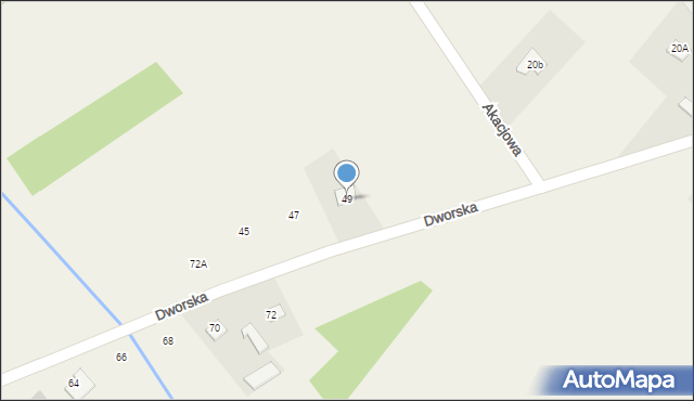 Mirzec, Dworska, 49, mapa Mirzec