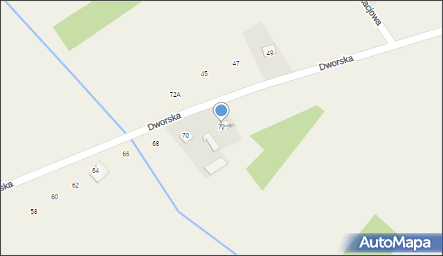 Mirzec, Dworska, 72, mapa Mirzec