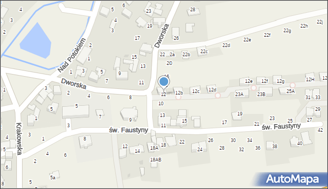 Modlniczka, Dworska, 12, mapa Modlniczka