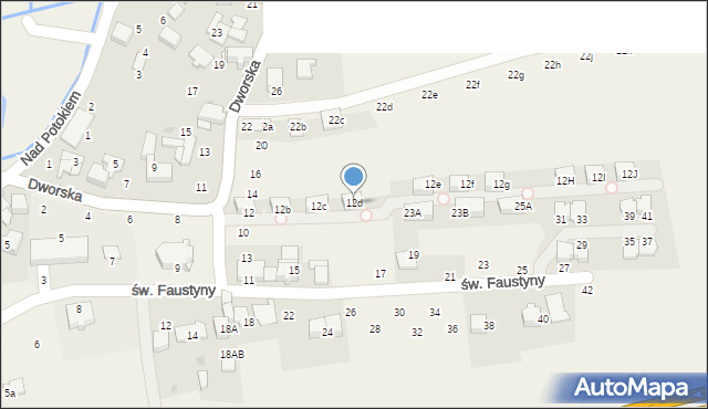 Modlniczka, Dworska, 12d, mapa Modlniczka
