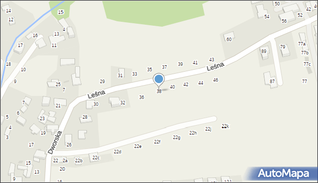 Modlniczka, Dworska, 38, mapa Modlniczka