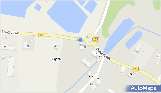 Moryń, Dworcowa, 13B, mapa Moryń