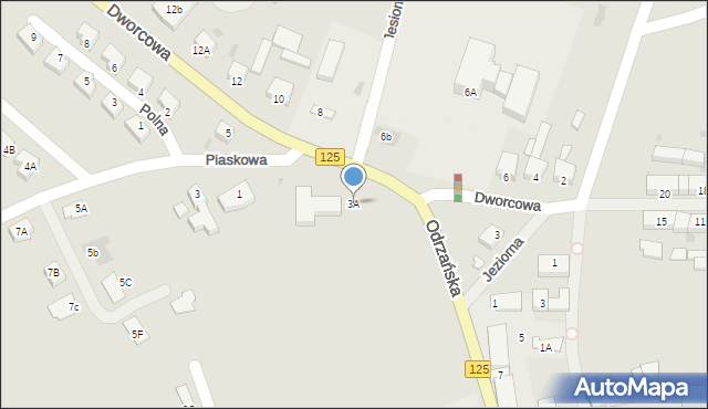 Moryń, Dworcowa, 3A, mapa Moryń