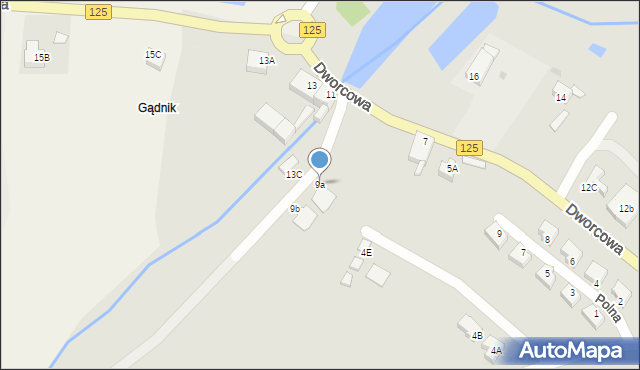 Moryń, Dworcowa, 9a, mapa Moryń