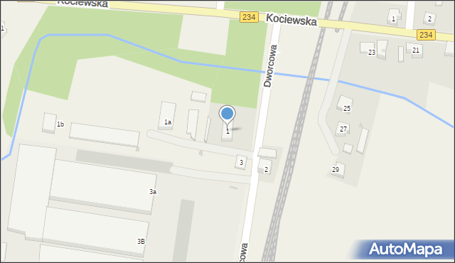 Morzeszczyn, Dworcowa, 1, mapa Morzeszczyn