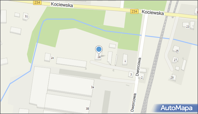 Morzeszczyn, Dworcowa, 1a, mapa Morzeszczyn
