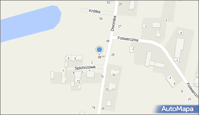 Morzewiec, Dworska, 68, mapa Morzewiec