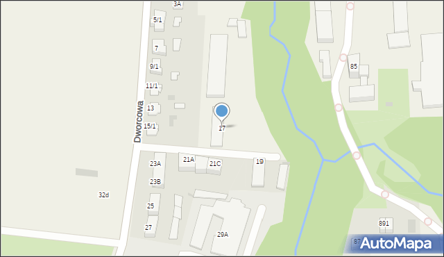 Mścice, Dworcowa, 17, mapa Mścice