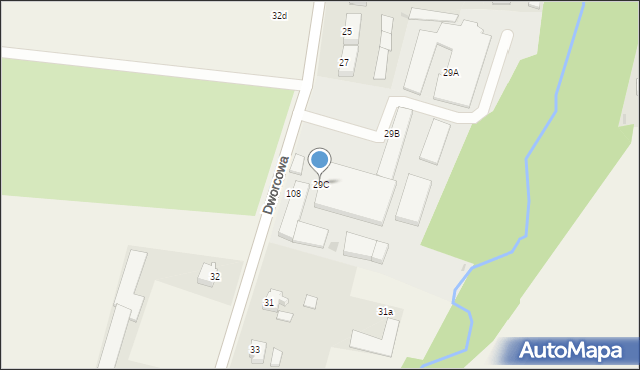 Mścice, Dworcowa, 29C, mapa Mścice