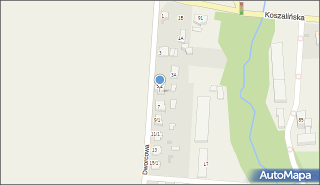 Mścice, Dworcowa, 5/2, mapa Mścice