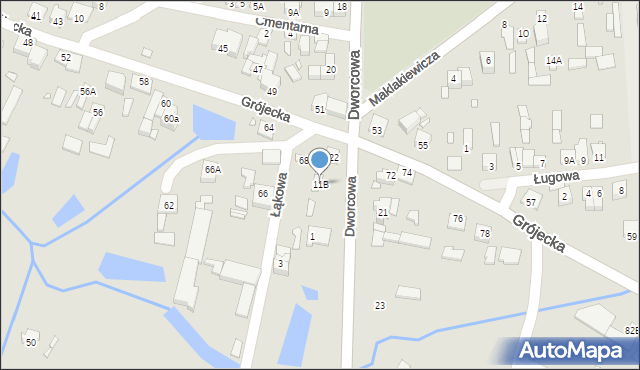Mszczonów, Dworcowa, 11B, mapa Mszczonów