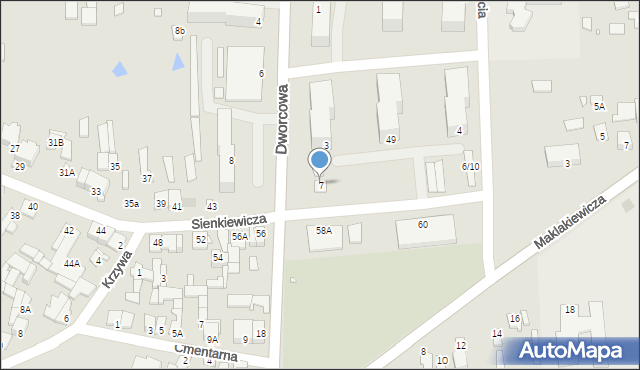 Mszczonów, Dworcowa, 7, mapa Mszczonów