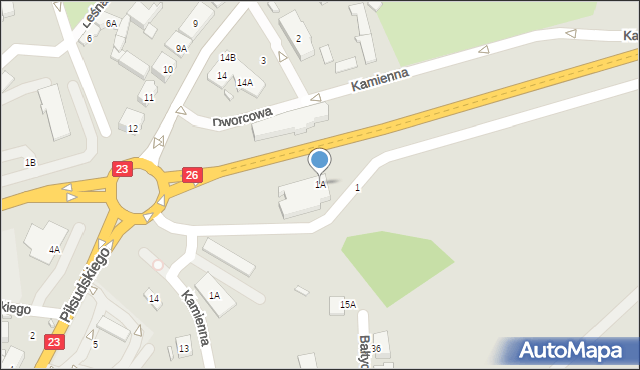 Myślibórz, Dworcowa, 1A, mapa Myślibórz