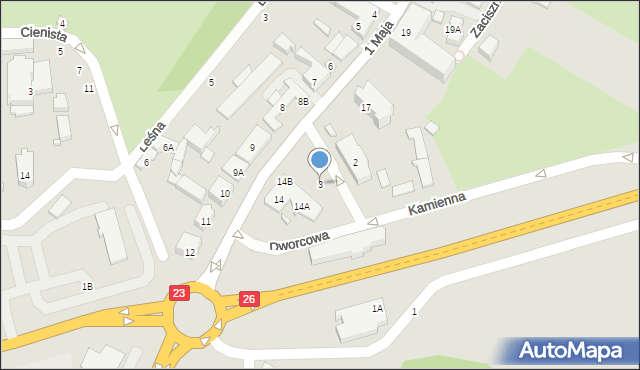 Myślibórz, Dworcowa, 3, mapa Myślibórz