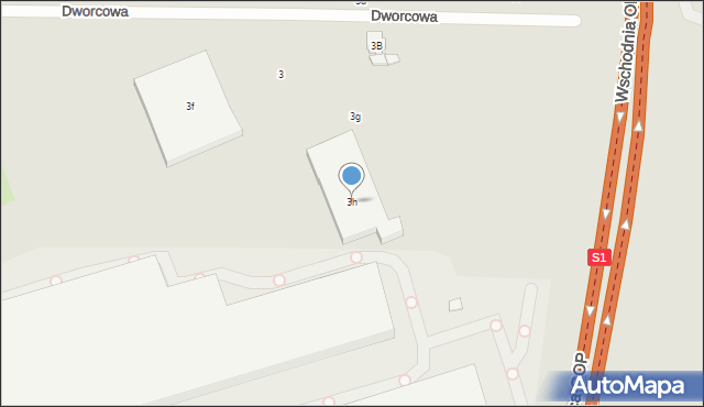 Mysłowice, Dworcowa, 3h, mapa Mysłowice