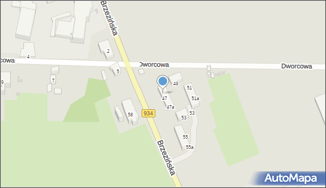 Mysłowice, Dworcowa, 47, mapa Mysłowice