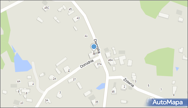 Myszków, Dworska, 39, mapa Myszków