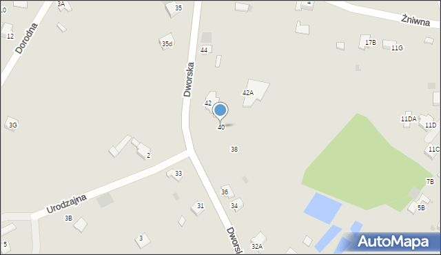 Myszków, Dworska, 40, mapa Myszków