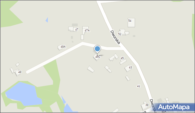 Myszków, Dworska, 45C, mapa Myszków