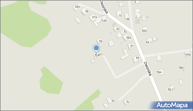 Myszków, Dworska, 51A, mapa Myszków