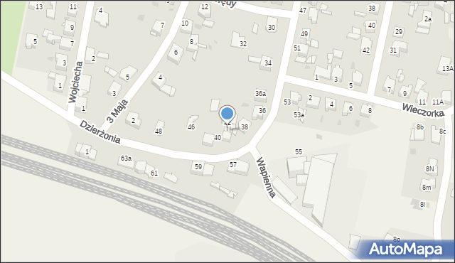 Nakło Śląskie, Dworcowa, 42a, mapa Nakło Śląskie