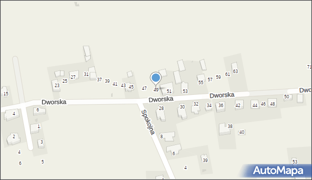Narama, Dworska, 49, mapa Narama
