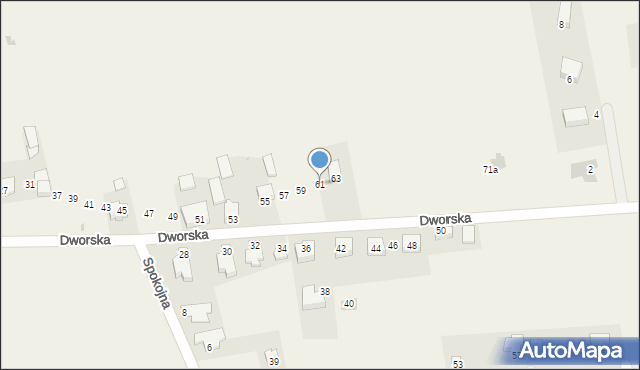 Narama, Dworska, 61, mapa Narama