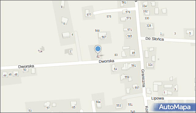 Narama, Dworska, 81, mapa Narama