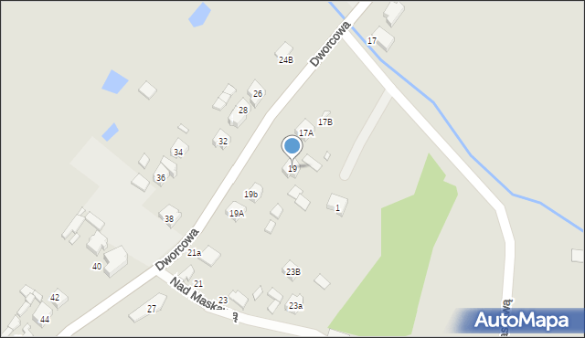 Nekla, Dworcowa, 19, mapa Nekla