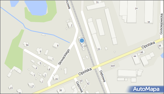 Niemodlin, Dworcowa, 1, mapa Niemodlin