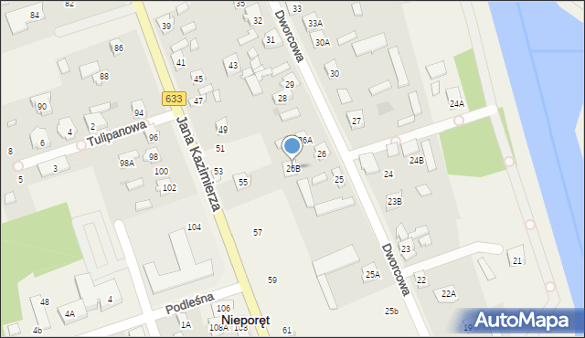 Nieporęt, Dworcowa, 26B, mapa Nieporęt