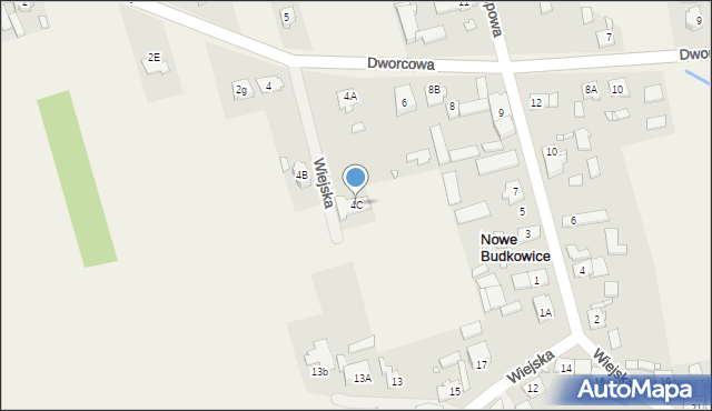 Nowe Budkowice, Dworcowa, 4C, mapa Nowe Budkowice