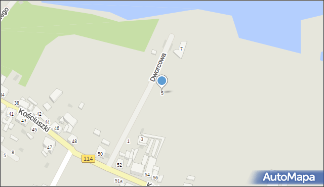 Nowe Warpno, Dworcowa, 5, mapa Nowe Warpno