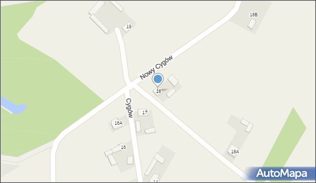 Nowy Cygów, Dworkowa, 22, mapa Nowy Cygów