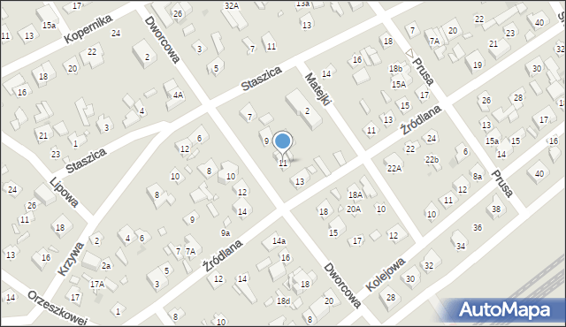 Nowy Dwór Mazowiecki, Dworcowa, 11, mapa Nowy Dwór Mazowiecki