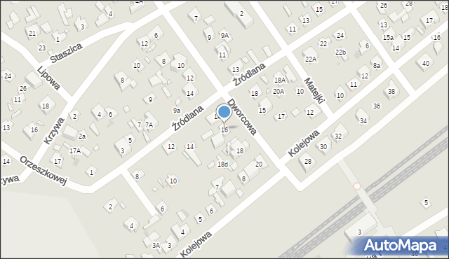 Nowy Dwór Mazowiecki, Dworcowa, 16, mapa Nowy Dwór Mazowiecki