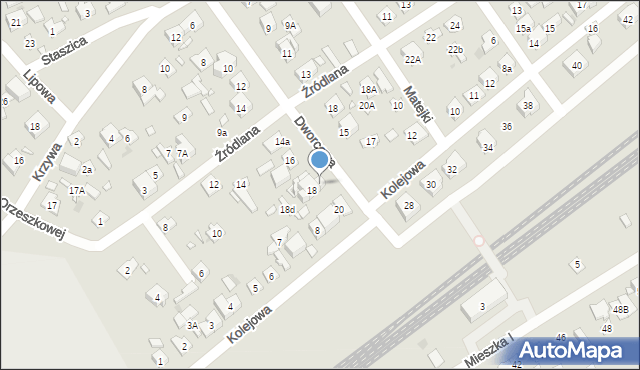Nowy Dwór Mazowiecki, Dworcowa, 18c, mapa Nowy Dwór Mazowiecki