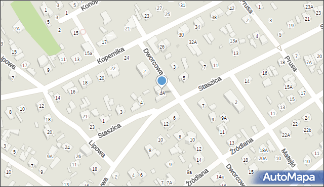 Nowy Dwór Mazowiecki, Dworcowa, 4A, mapa Nowy Dwór Mazowiecki